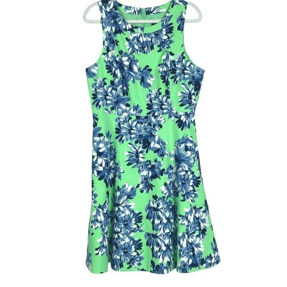 J. Crew Fit & Flare Floral Dress, size 12, style #A5700, 99% cotton/1% spandex - Picture 1 of 10